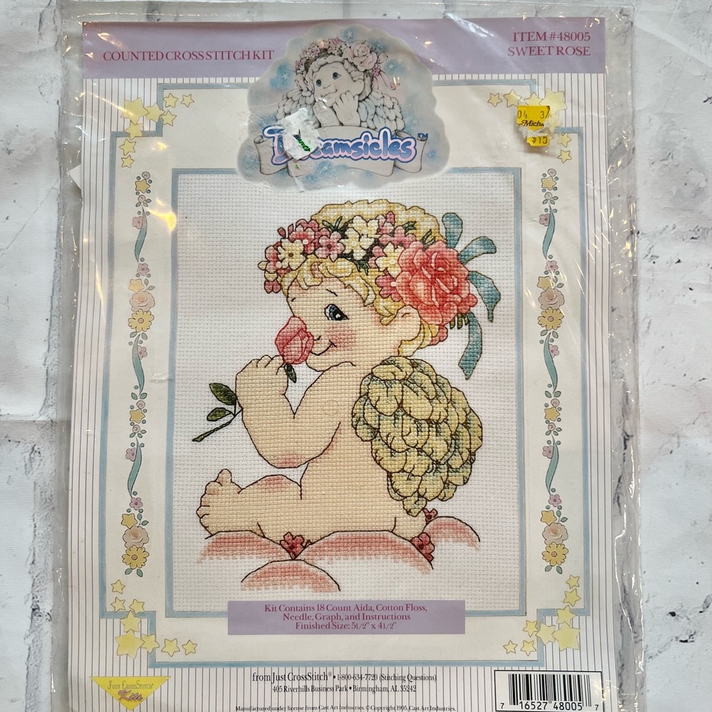 Vintage Dreamsicles 48001 Say Your Prayers Cherub Counted Cross Stitch Kit NIP